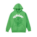 Green Sp5der 55555 Web Hoodie
