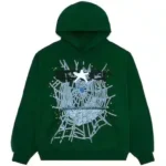 Hunter Green Sp5der Web Hoodie