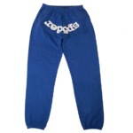 Sp5der Logo Print Sweatpants blue